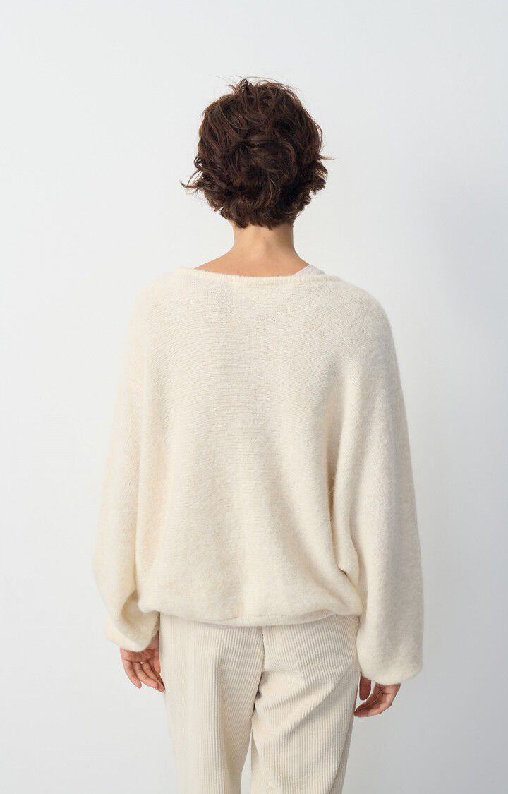 American Vintage Pull Femme East - NACRE CHINE 66 Manches Longues Beige - H24