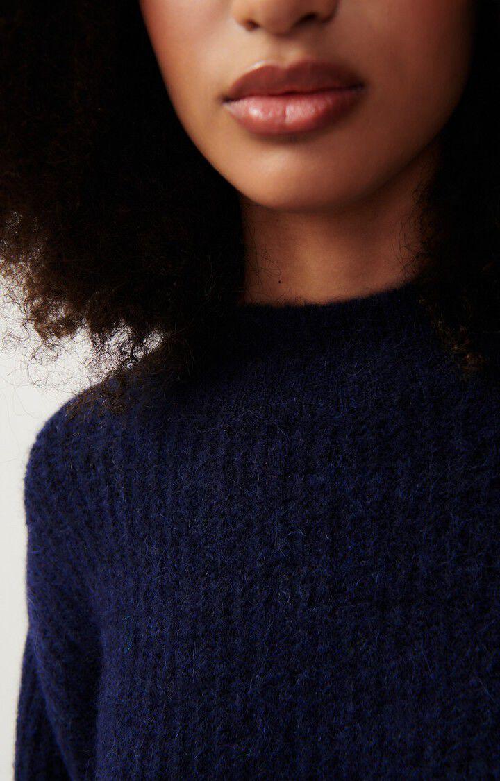 American Vintage Pull Femme East - NAVY CHINE 48 Manches Longues Bleu - E25