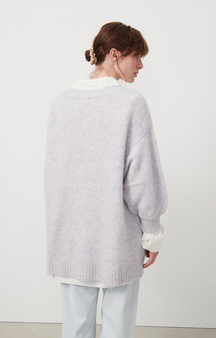 American Vintage Pull Femme East - NUAGE CHINE 39 Manches Longues Bleu - E23