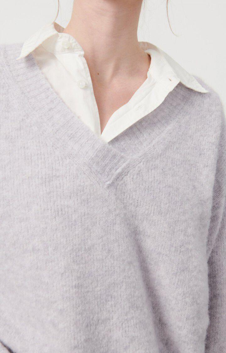 American Vintage Pull Femme East - NUAGE CHINE 39 Manches Longues Bleu - E23
