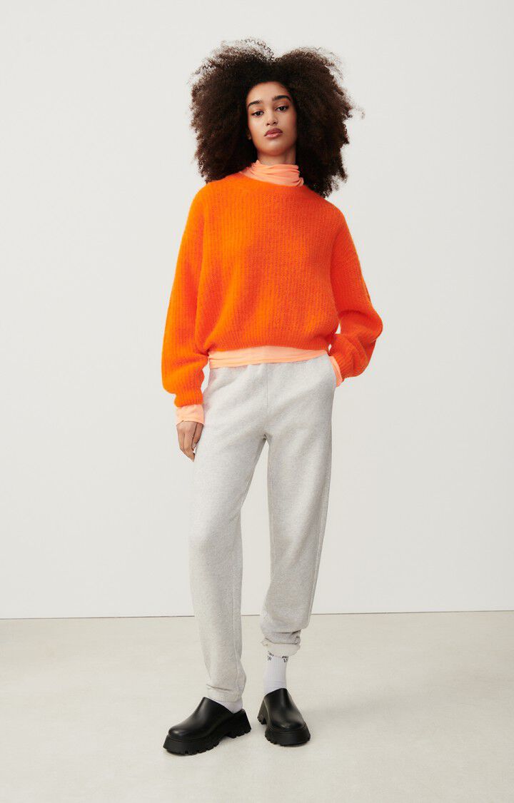 American Vintage Pull Femme East - ORANGE FLUO 48 Manches Longues Orange - H23