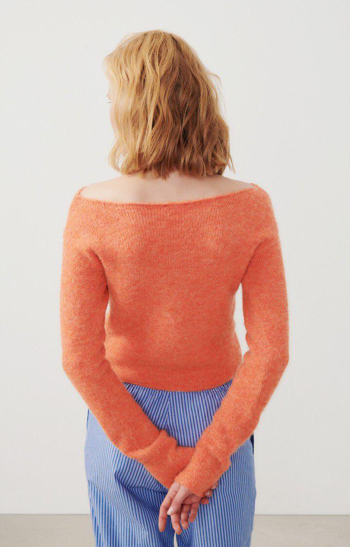 American Vintage Pull Femme East - ORANGEADE CHINE 58 Manches Longues Orange - E24