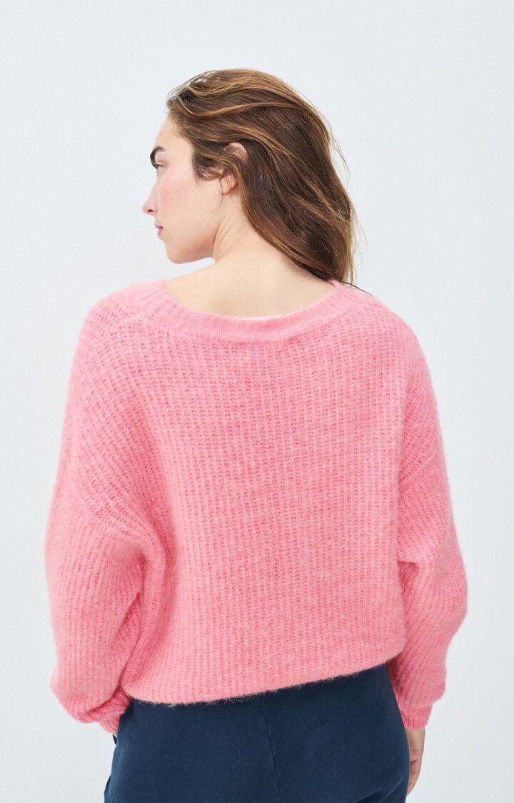 American Vintage Pull Femme East - ORCHIDEE CHINE 48 Manches Longues Rose - E25