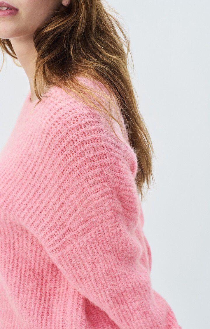 American Vintage Pull Femme East - ORCHIDEE CHINE 48 Manches Longues Rose - E25