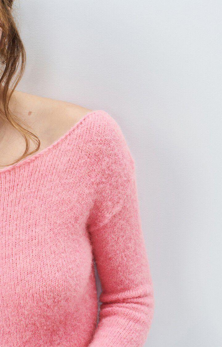 American Vintage Pull Femme East - ORCHIDEE CHINE 58 Manches Longues Rose - H24