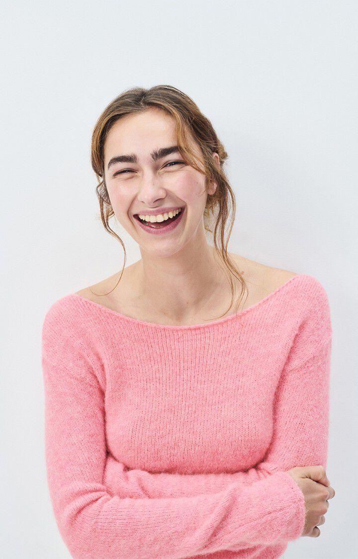 American Vintage Pull Femme East - ORCHIDEE CHINE 58 Manches Longues Rose - H24