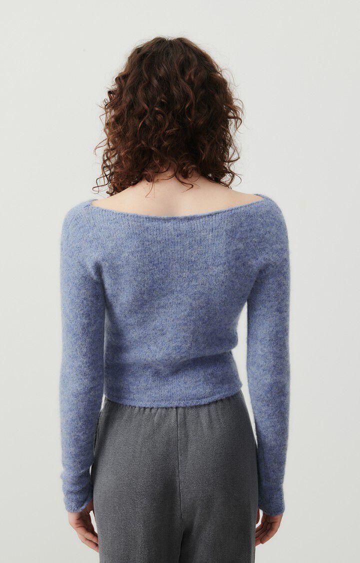 American Vintage Pull Femme East - OURAGAN CHINE 58 Manches Longues Bleu - E24