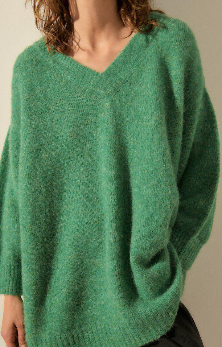 American Vintage Pull Femme East - PALMIER CHINE 39 Manches Longues Vert - E23