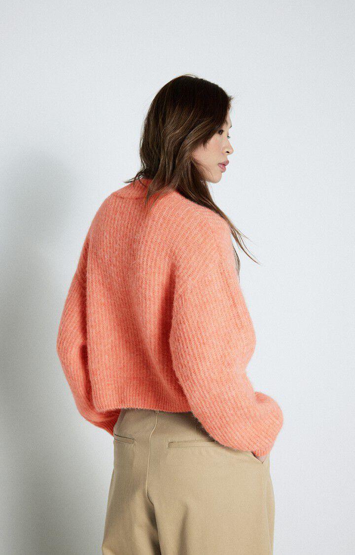 American Vintage Pull Femme East - PECHES BLANCHE CHINE 48 Manches Longues Rose - E25