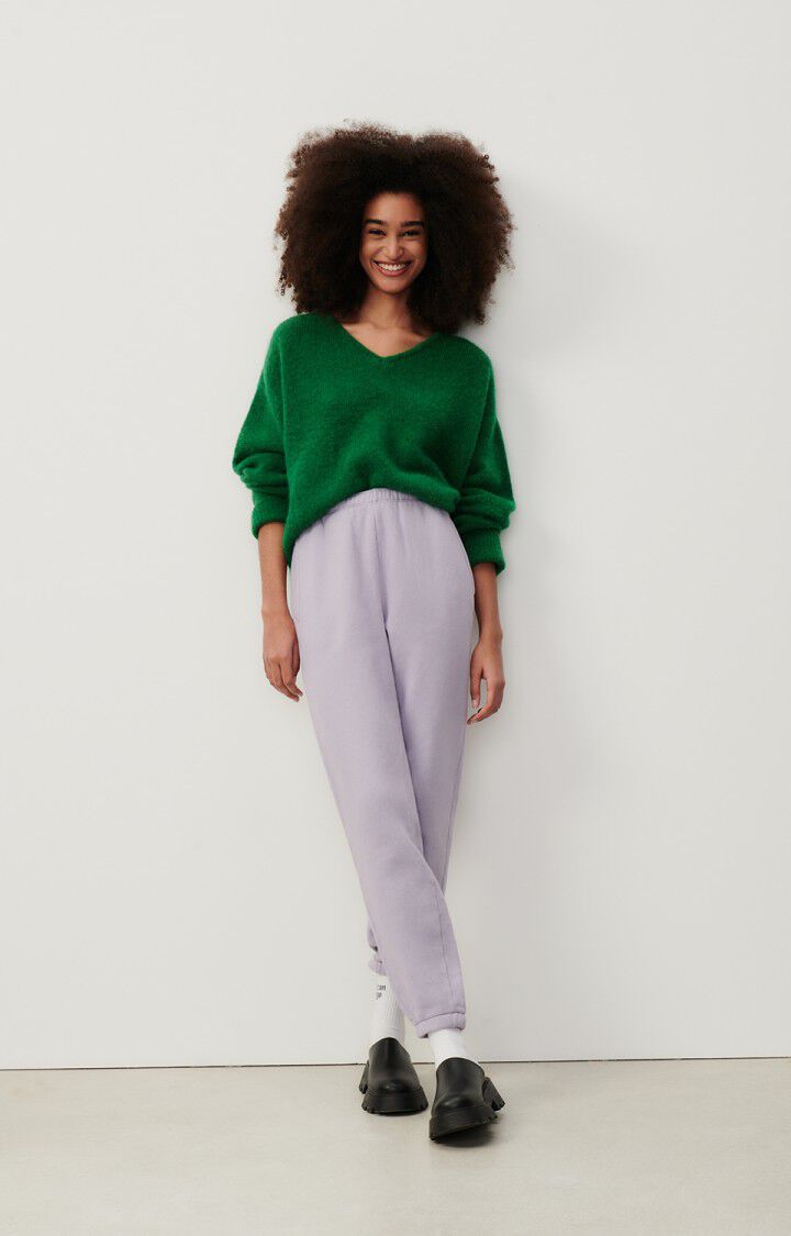 American Vintage Pull Femme East - PELOUSE CHINE 45 Manches Longues Vert - H23