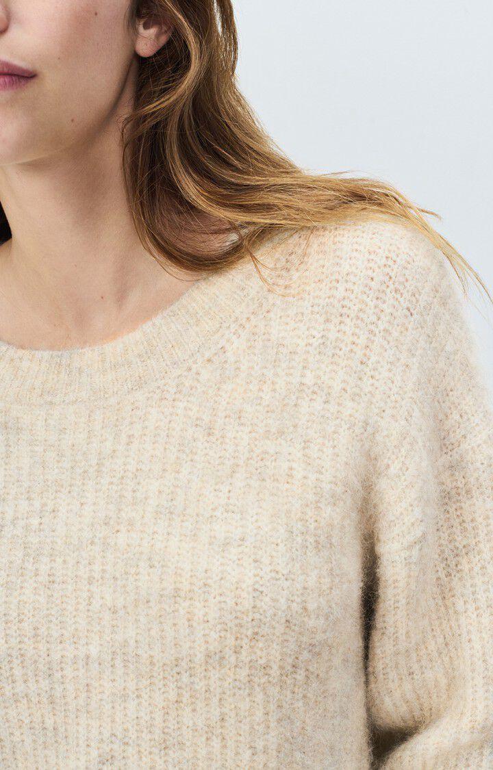 American Vintage Pull Femme East - POUDREUSE CHINE 48 Manches Longues Beige - E25