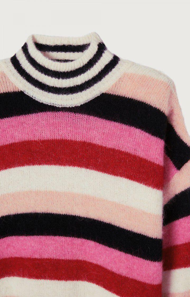 American Vintage Pull Femme East - RAYURES ROSA Manches Longues Beige - H22B