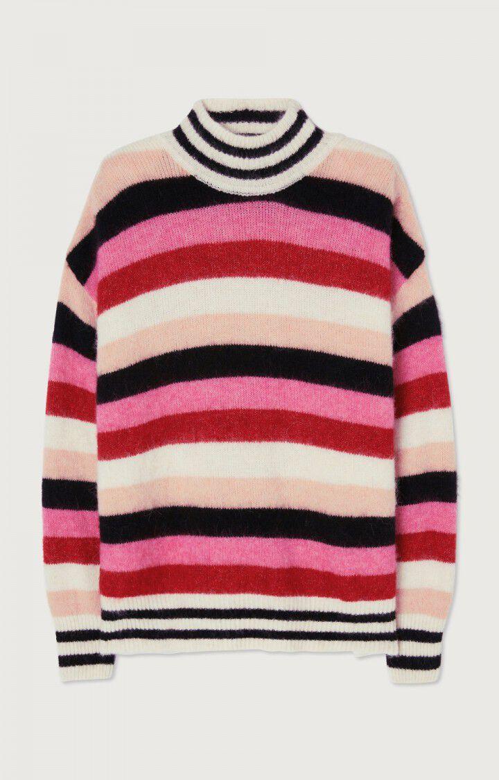 american vintage Pull femme East - RAYURES ROSA Manches longues Beige - H22B