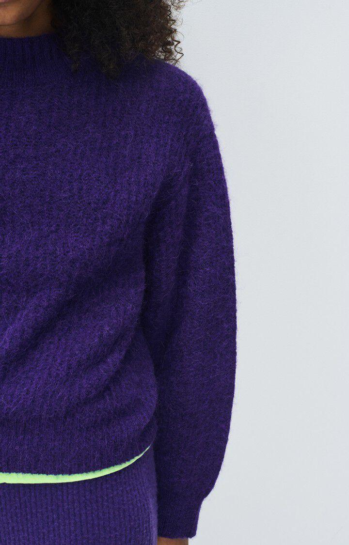 American Vintage Pull Femme East - VIOLET CHINE 48 Manches Longues Violet - E25