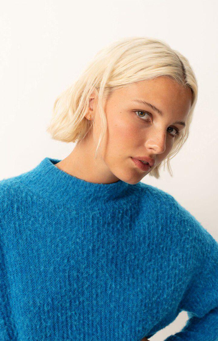 American Vintage Pull Femme Falyday - OLYMPIADE CHINE 50 Manches Longues Bleu - H24