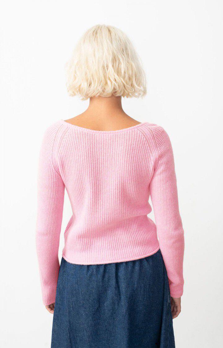 American Vintage Pull Femme Falyday - ROSE POUDREE CHINE 67 Manches Longues Rose - H24