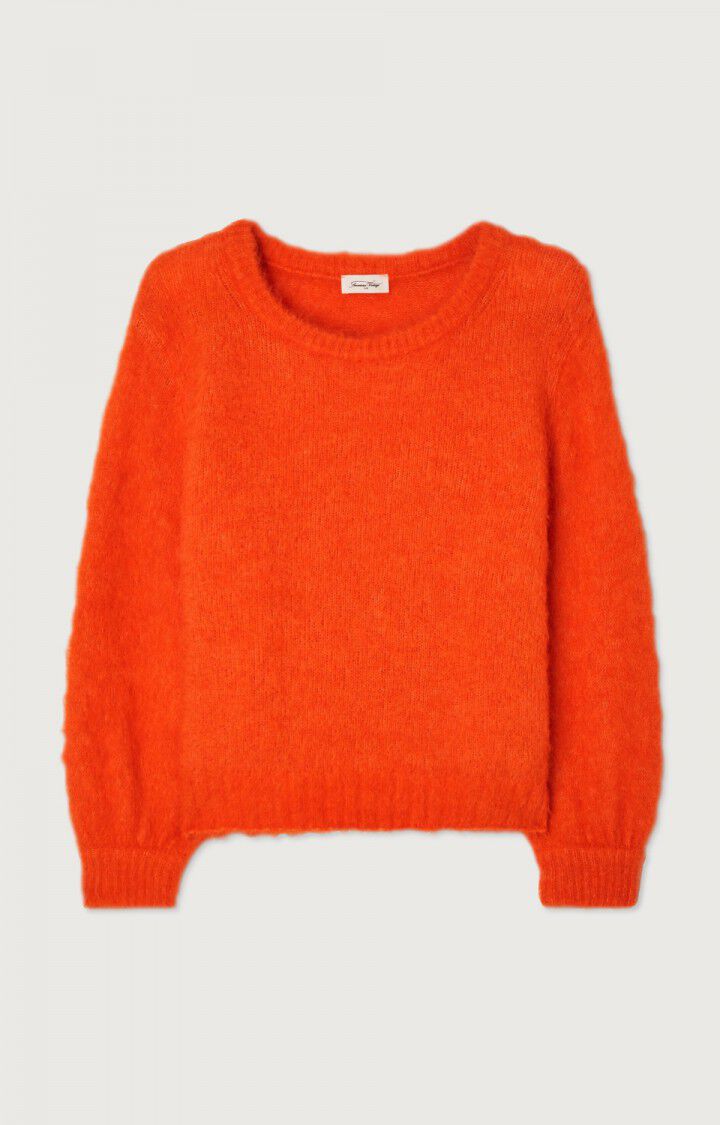 american vintage Pull femme Foubay - BRAISE CHINE Orange - E23B