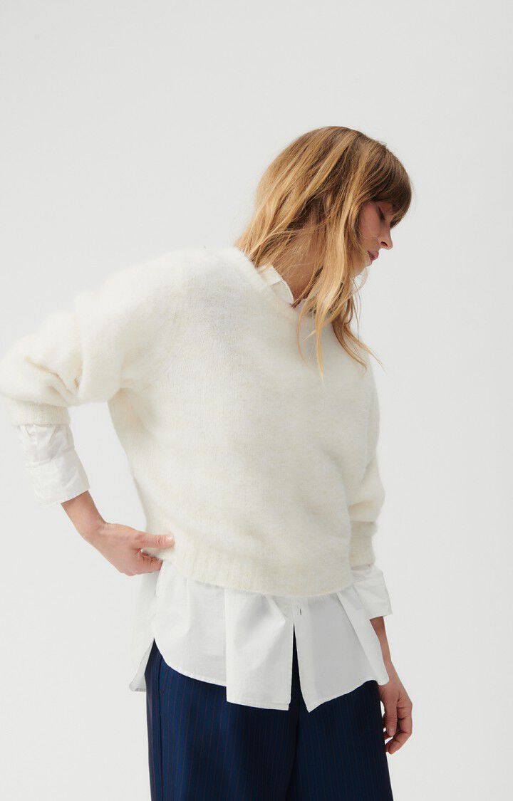 american vintage Pull femme Foubay - COLOMBE CHINE Blanc - E23B