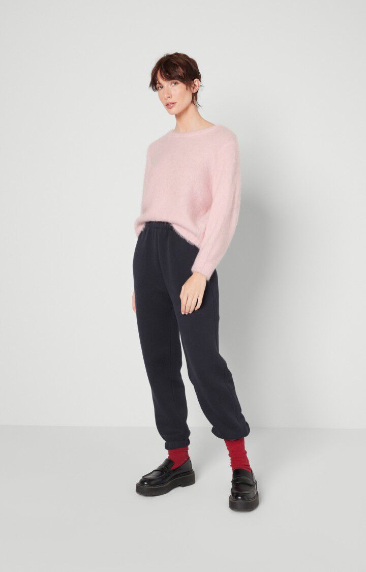 American Vintage Pull Femme Foubay - PETALE CHINE 49 Manches Longues Rose - H22