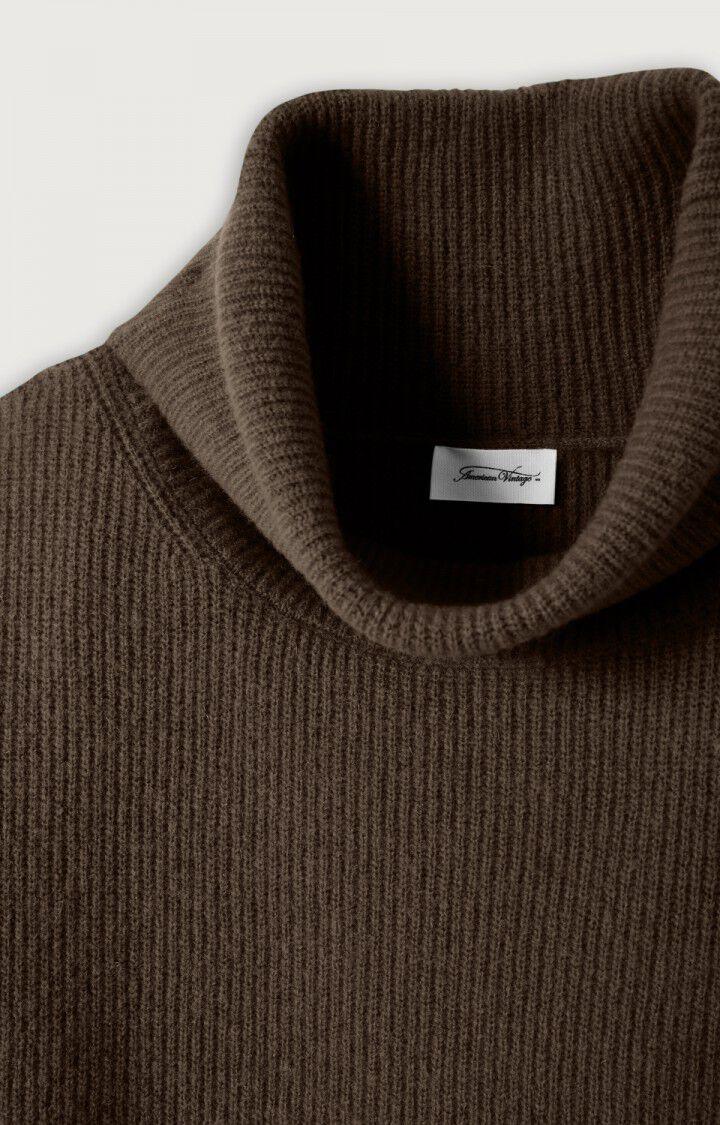 American Vintage Pull Femme Giky - BRUNETTE 50 Manches Longues Marron - H22B