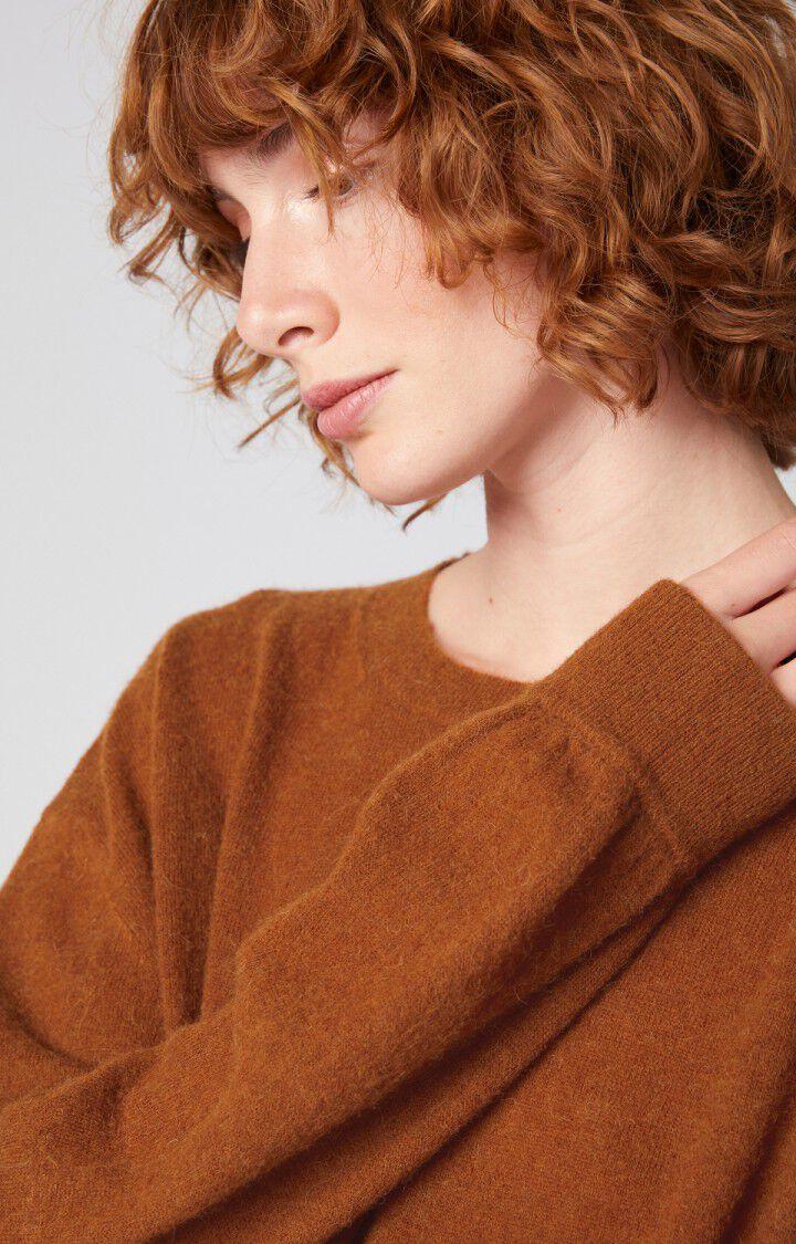 American Vintage Pull Femme Kybird - AUBURN Manches Longues Marron - H21