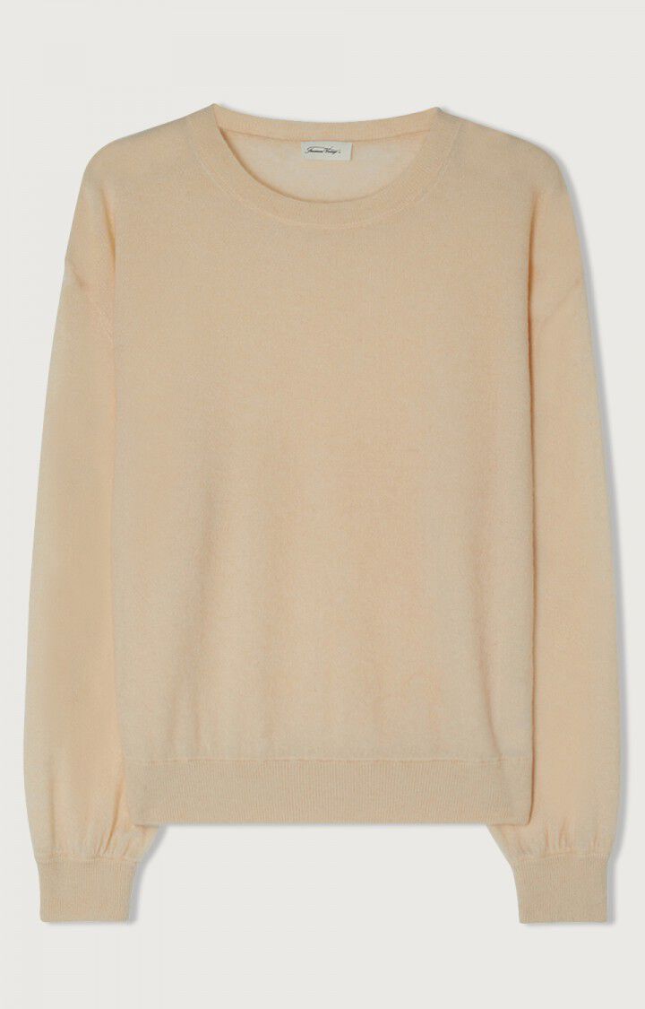 american vintage Pull femme Kybird - BISCUIT Manches longues Beige - H21