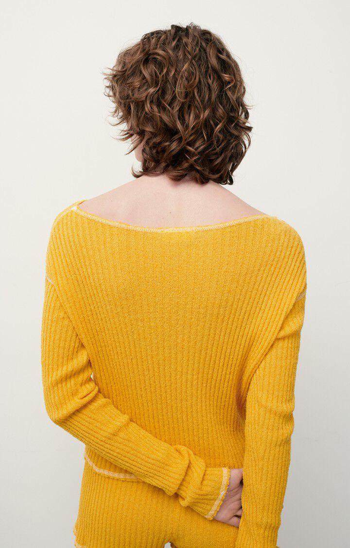 American Vintage Pull Femme Luomark - MIMOSA Manches Longues Jaune - E22