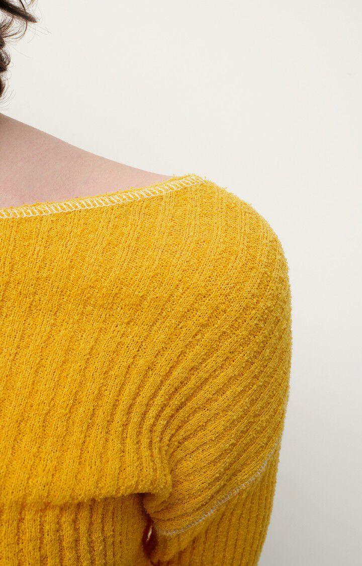 American Vintage Pull Femme Luomark - MIMOSA Manches Longues Jaune - E22