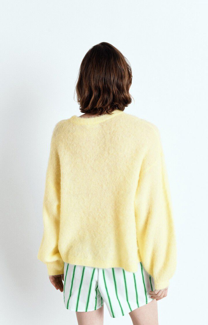 American Vintage Pull Femme Nenybay - LEMON CURD 50 Manches Longues Jaune - E25