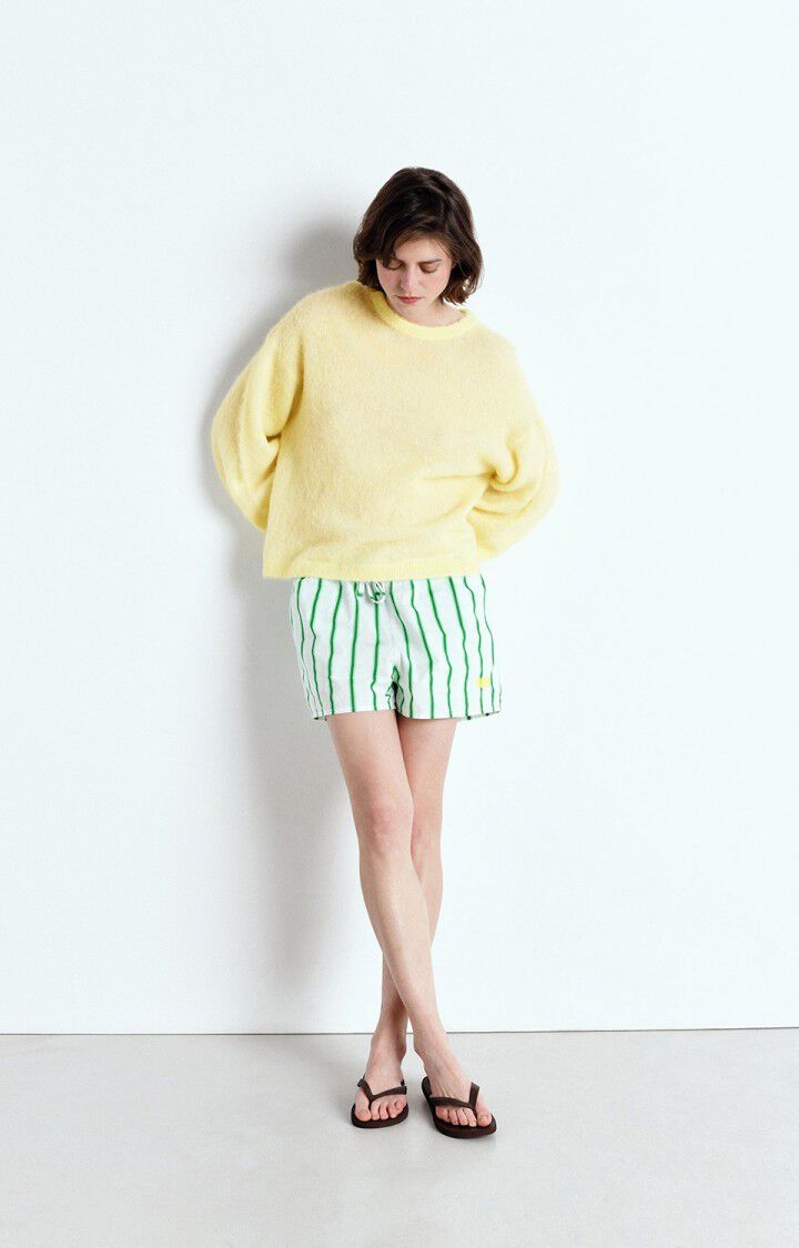American Vintage Pull Femme Nenybay - LEMON CURD 50 Manches Longues Jaune - E25
