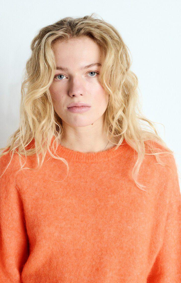 American Vintage Pull Femme Nenybay - ORANGE FLUO 50 Manches Longues Orange - E25