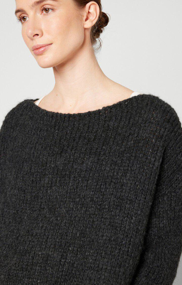 American Vintage Pull Femme Noboo - ANTHRACITE CHINE 33 Manches 7/8 Gris - E24