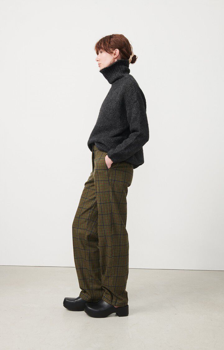 American Vintage Pull Femme Noboo - ANTHRACITE CHINE 41 Manches Longues Gris - E24