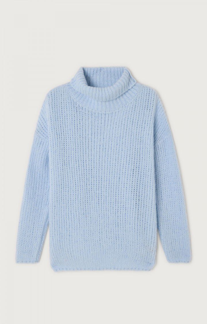 american vintage Pull femme Noboo - ENVOL 41 Manches longues Bleu - H23