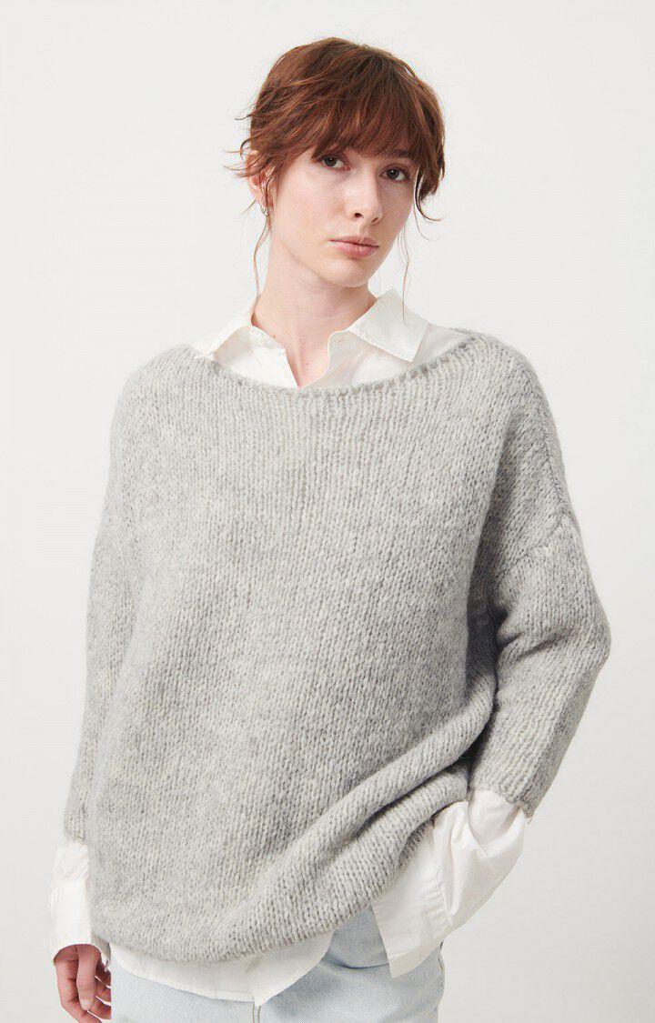 american vintage Pull femme Noboo - GRIS CHINE 33 Manches 7/8 Gris - E24