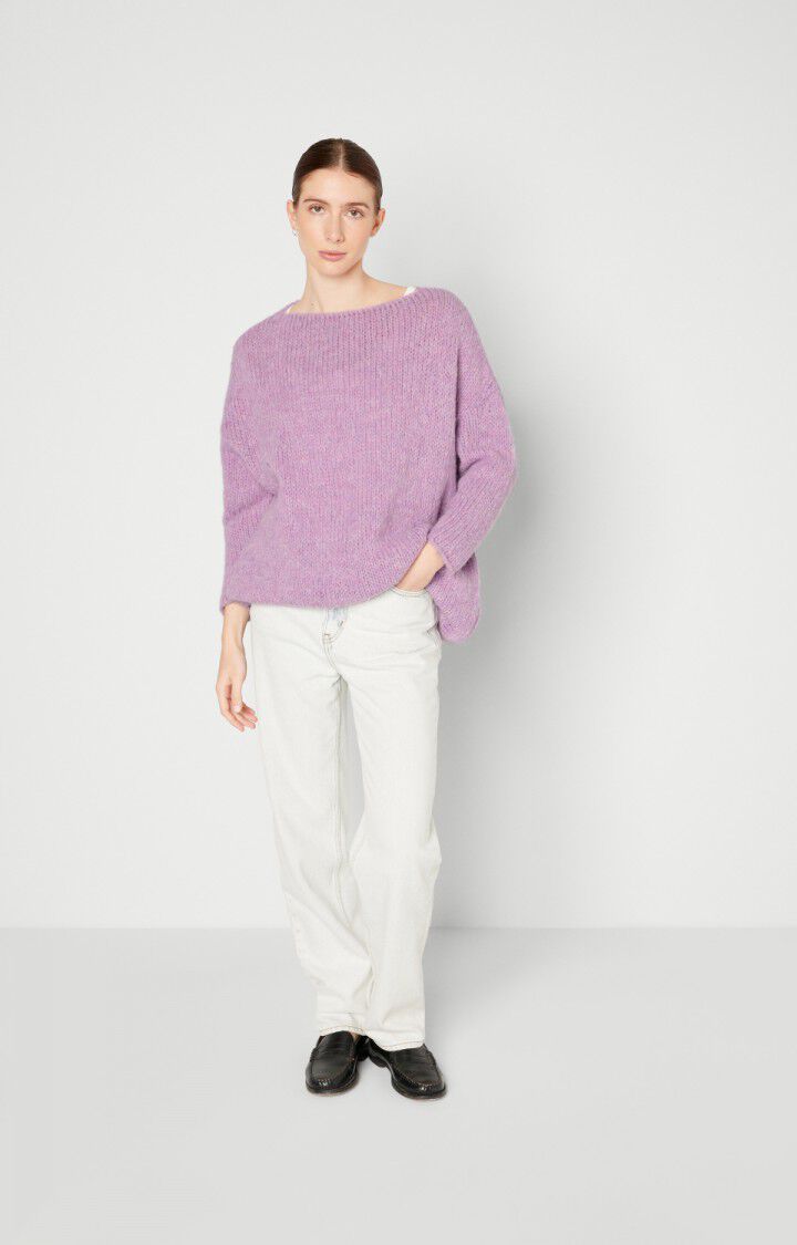 American Vintage Pull Femme Noboo - LILAS CHINE 33 Manches 7/8 Violet - H22
