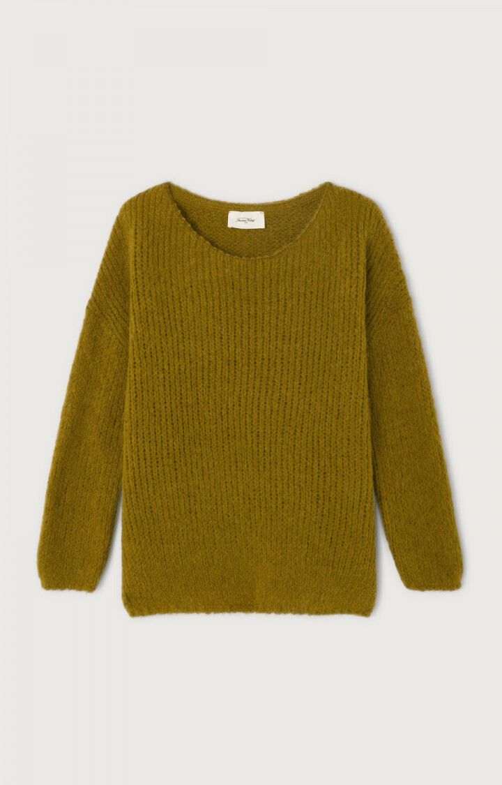 american vintage Pull femme Noboo - MOUSSE 33 Manches 7/8 Vert - H23