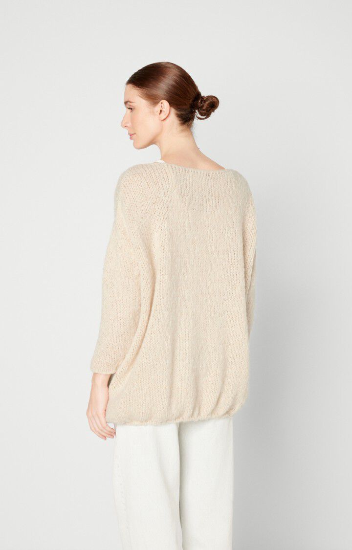 American Vintage Pull Femme Noboo - SABLE CHINE 33 Manches 7/8 Beige - E24