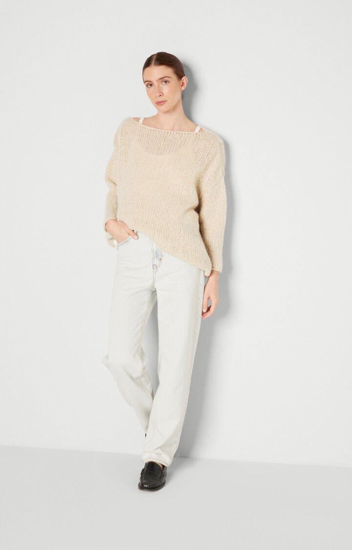 American Vintage Pull Femme Noboo - SABLE CHINE 33 Manches 7/8 Beige - E24