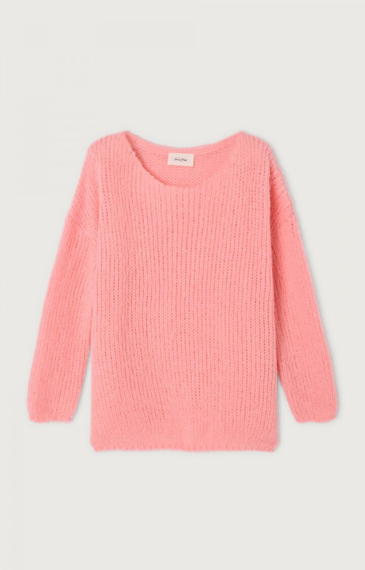 american vintage Pull femme Noboo - SUNRISE 33 Manches 7/8 Rose - H23