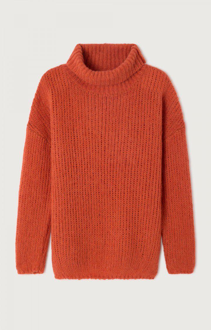 american vintage Pull femme Noboo - TUILE 41 Manches longues Rouge - H23