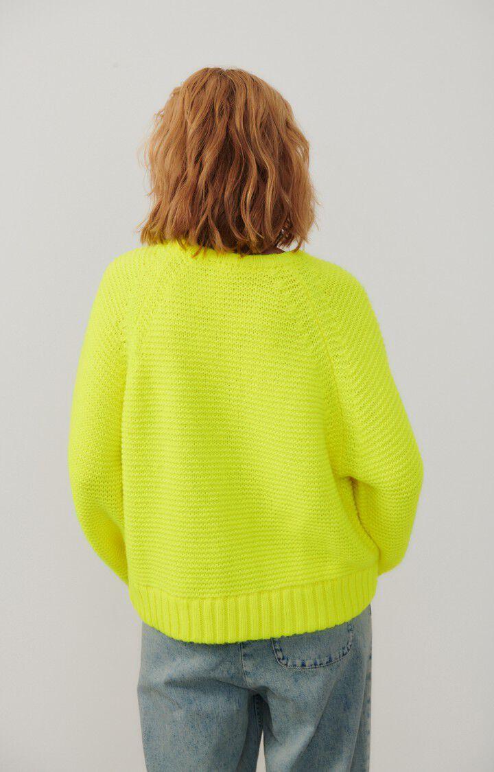 American Vintage Pull Femme Nolcity - JAUNE FLUO 62 Manches Longues Jaune - E24