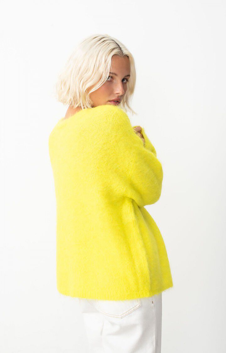 American Vintage Pull Femme Nuny - MIMOSA CHINE 50 Manches Longues Jaune - H24