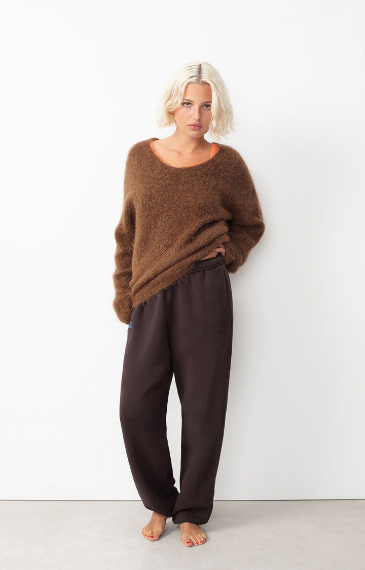 American Vintage Pull Femme Nuny - RACINE CHINE 50 Manches Longues Marron - H24