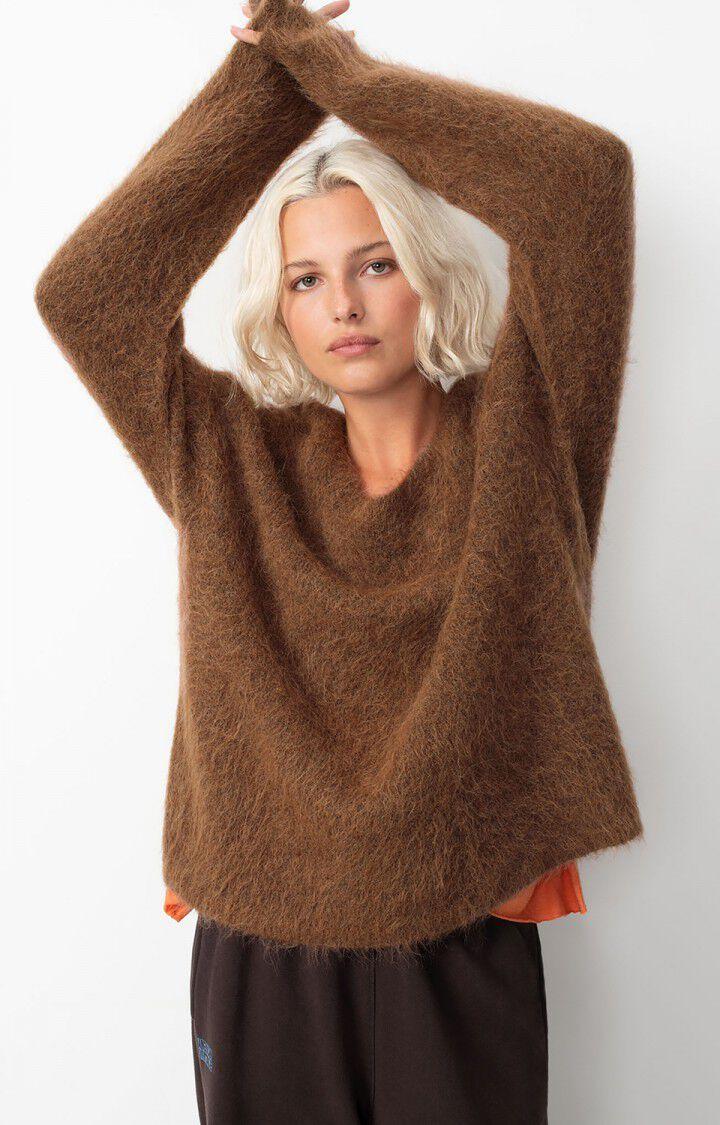 American Vintage Pull Femme Nuny - RACINE CHINE 50 Manches Longues Marron - H24