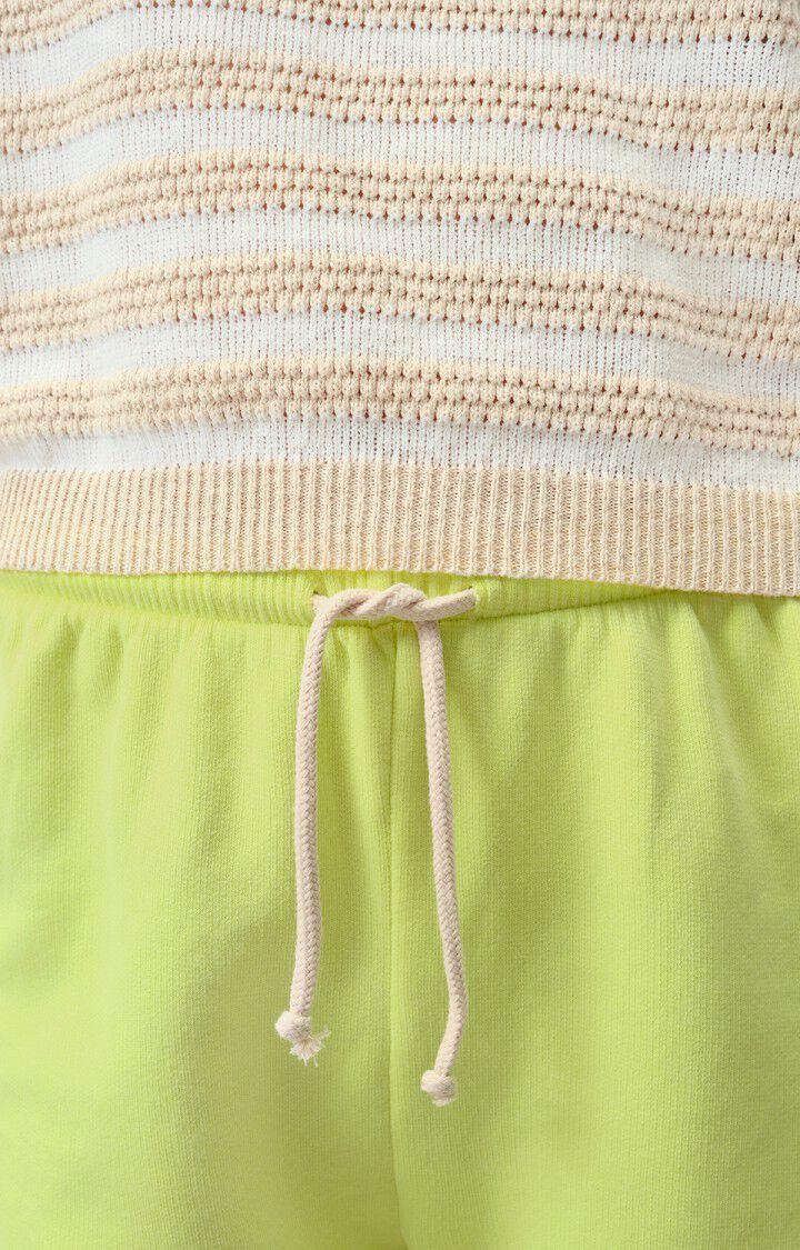 American Vintage Pull Femme Nyama - RAPHIA CHINE RAYE BLANC 0 Sans Manches Beige - E24