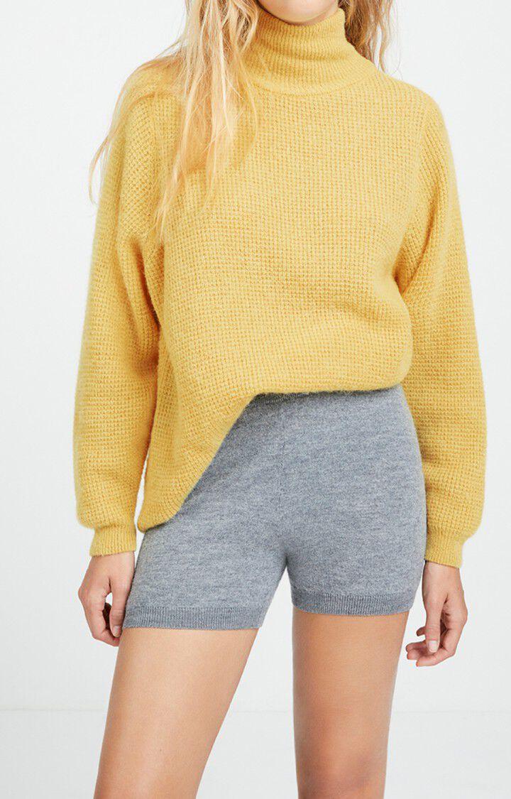 American Vintage Pull Femme Omobay - BLOND Manches Longues Jaune - H21B