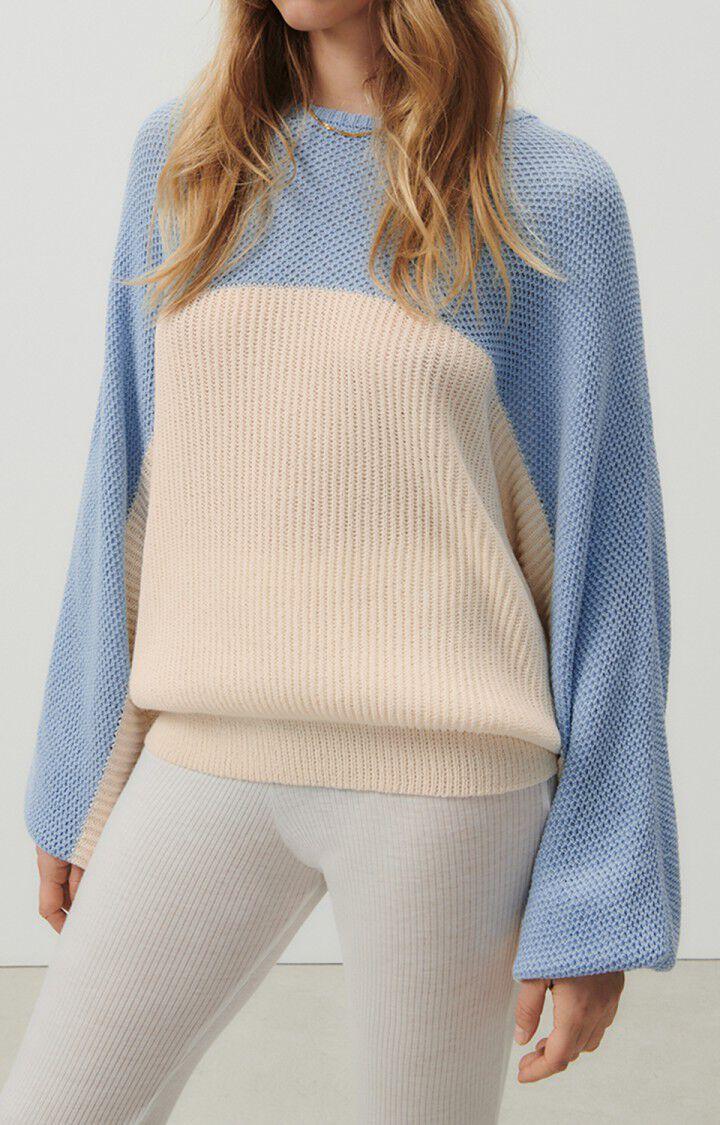 american vintage Pull femme Pagaville - ECRU ET CIEL 66 Manches longues Blanc - E23