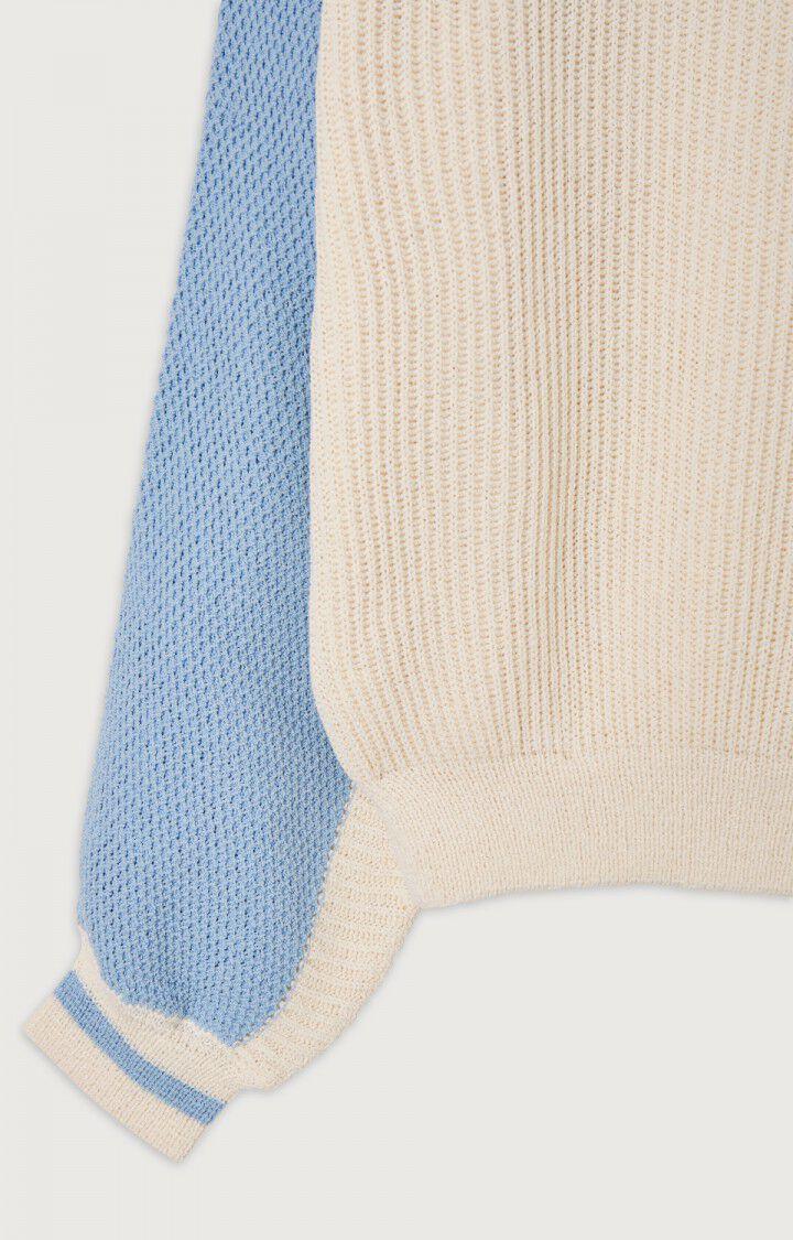 American Vintage Pull Femme Pagaville - ECRU ET CIEL Manches Longues Bleu - E23B