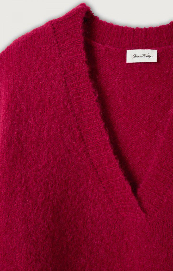 American Vintage Pull Femme Pinobery - CABARET 49 Manches Longues Rouge - H22B